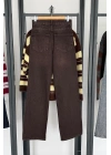Straight Fit Vintage Görünümlü Jean Acı Kahve