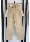 Straight Fit Vintage Görünümlü Jean Asit Sarısı