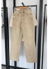 Straight Fit Vintage Görünümlü Jean Asit Sarısı