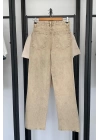 Straight Fit Vintage Görünümlü Jean Asit Sarısı
