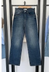 Straight Fit Vintage Görünümlü Jean Mavi
