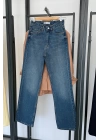 Straight Fit Vintage Görünümlü Jean Mavi Yıkamalı