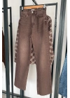 Straight Fit Vintage Görünümlü Kesik Paça Jean Kahverengi