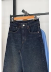 Straight Geniş Paça Jean Koyu Lacivert