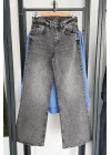 Straight Geniş Paça Jean Kül Gri