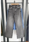 Straight Geniş Paça Jean Kül Gri