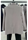 Tek Düğme Blazer Ceket Gri