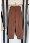 Tek Pile Palazzo Pantolon Camel