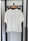Vintage Araba Baskılı T-shirt Krem