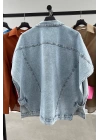 Vintage Oversize Denim Ceket Mavi