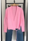 Yandan Bağlamalı Hırka Şeker Pembe