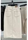 Side Slit Denim Skirt