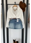 ZR Denim Etek Mavi