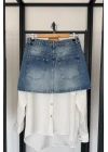 ZR Denim Etek Mavi