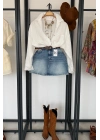 ZR Denim Etek Mavi