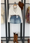 ZR Denim Etek Mavi