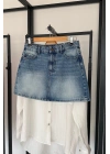 ZR Denim Etek Mavi