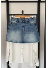 ZR Denim Etek Mavi