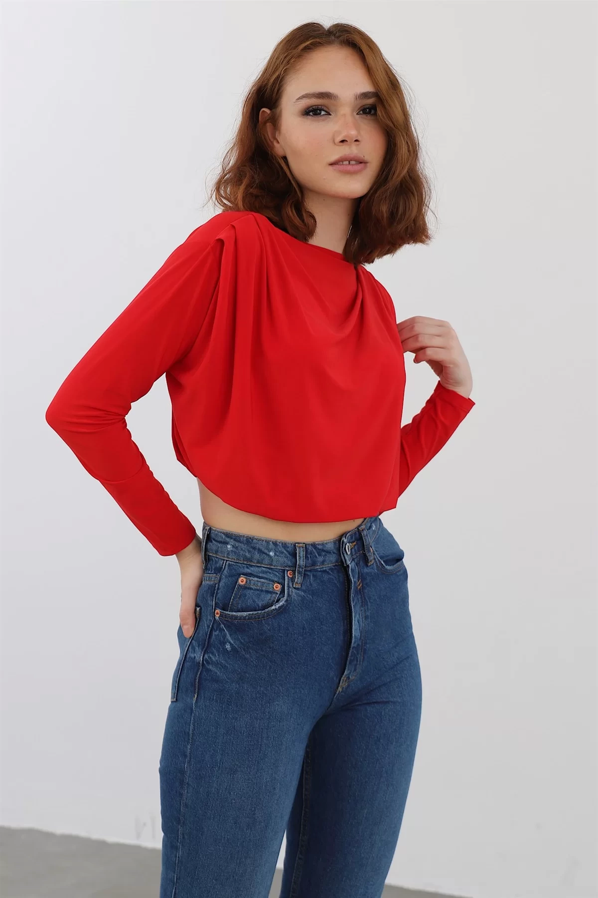 Elastic Skirt Blouse