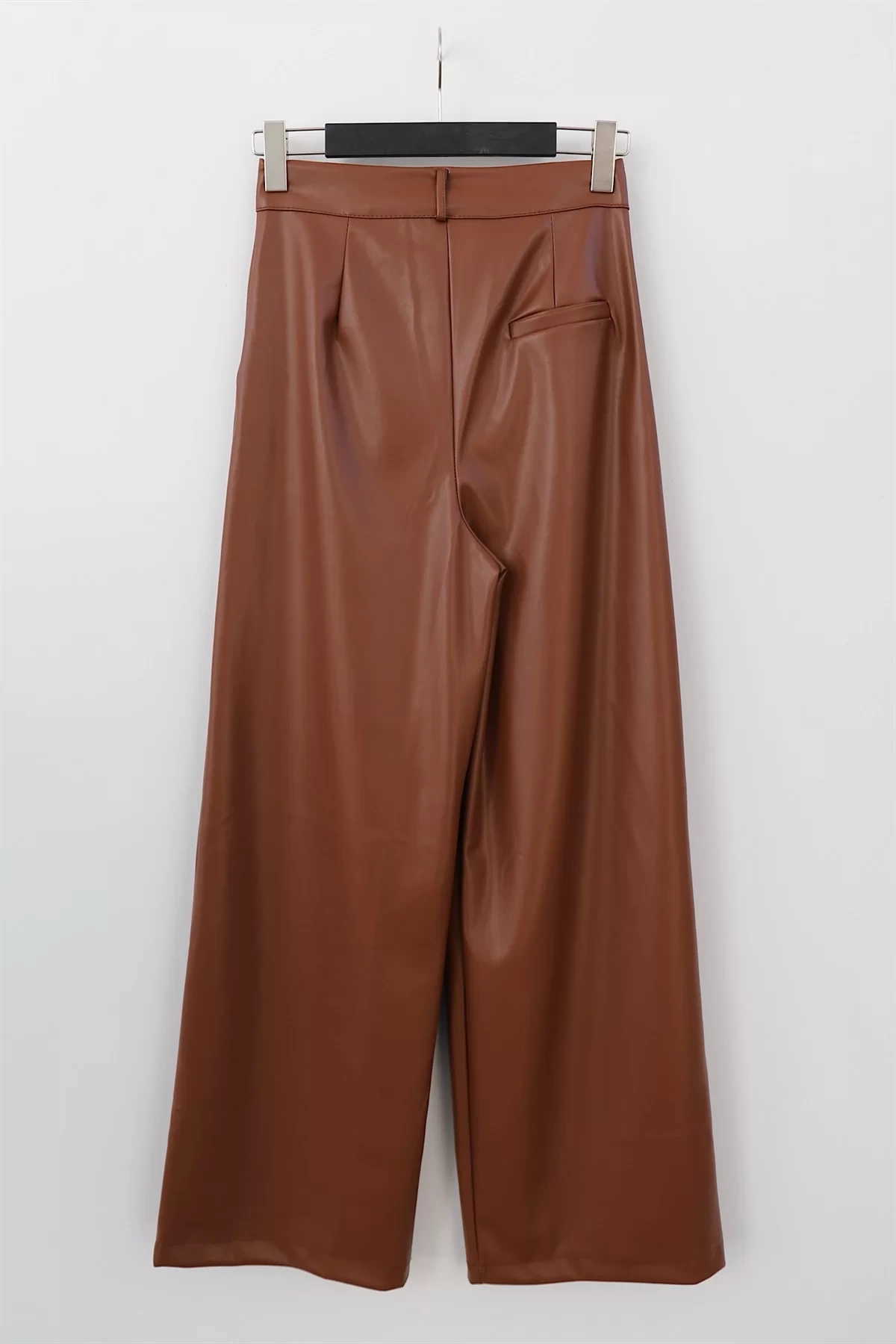 Bs Wide Leg Leather Trousers