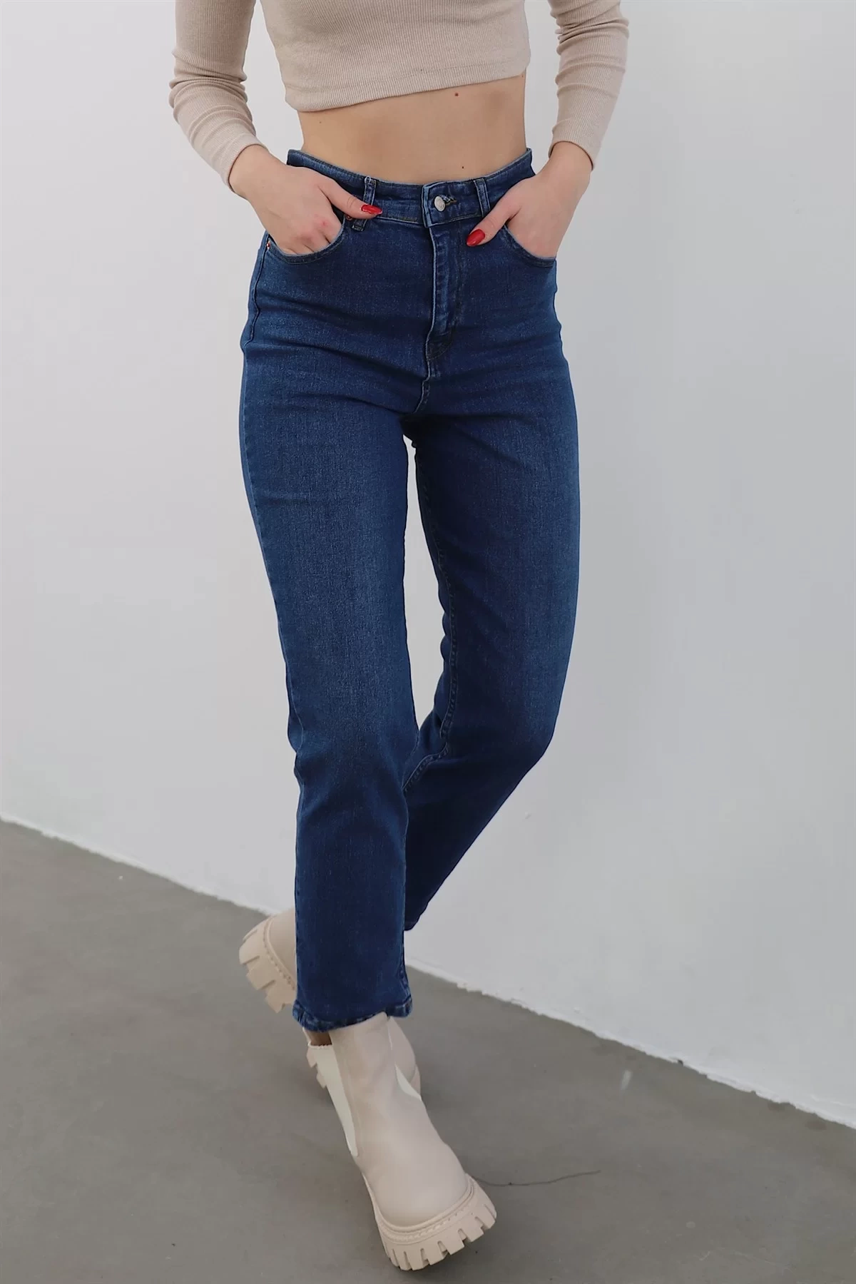 High Waist Mom Denim Jean