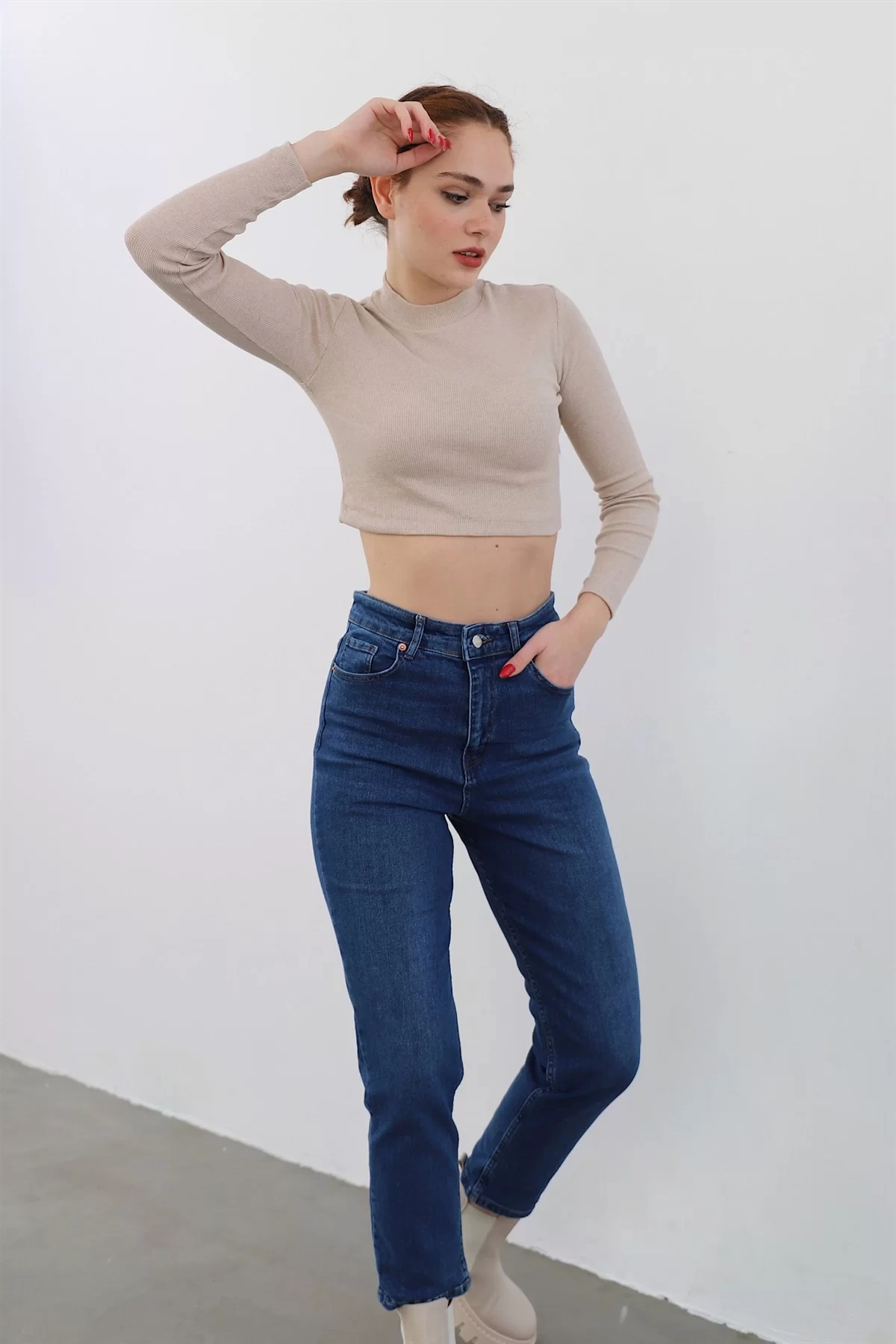 High Waist Mom Denim Jean