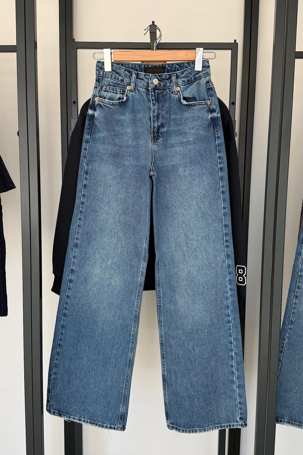 1002 Regular Wide jean Koyu Mavi