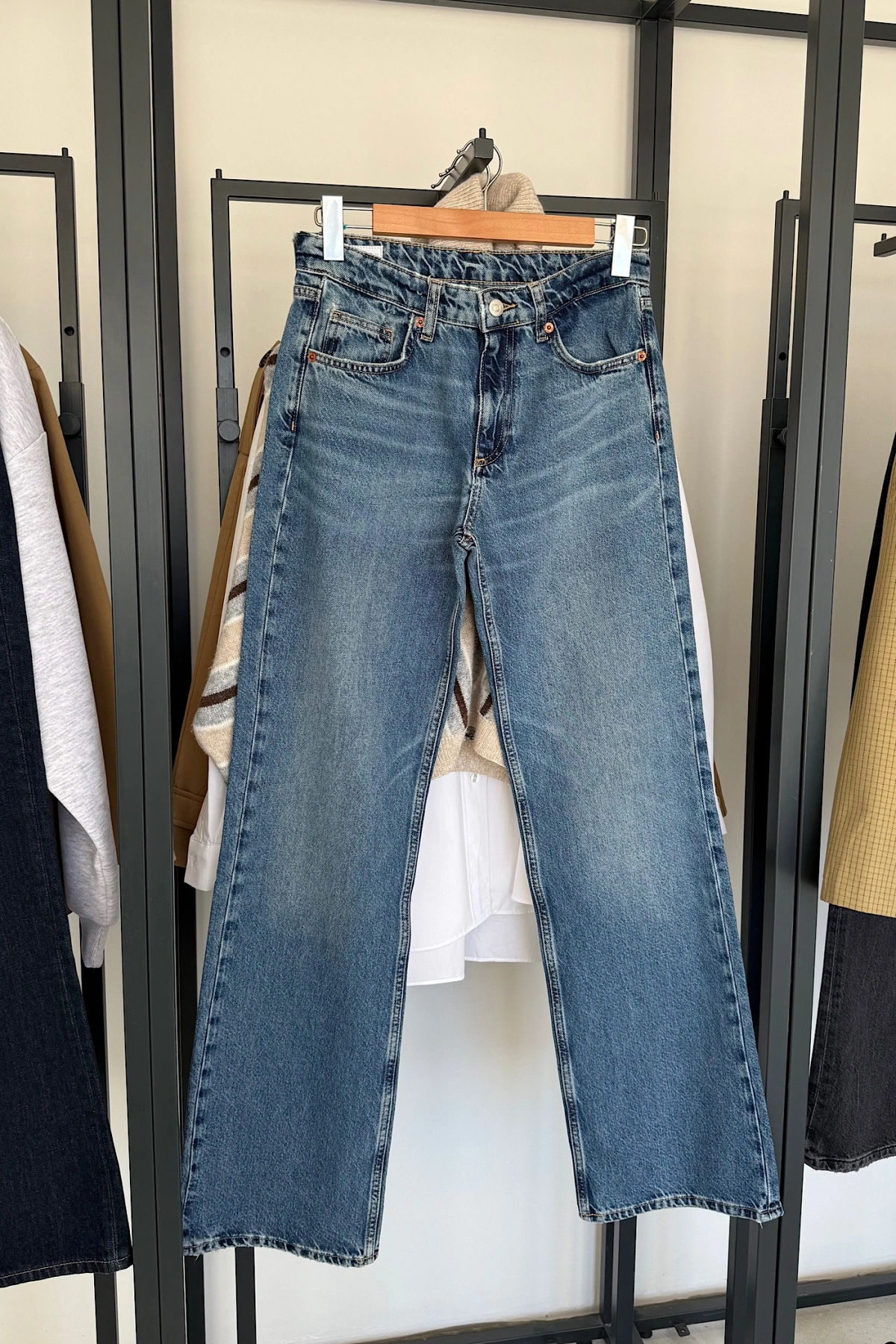 1005 Long Straight jean Mavi