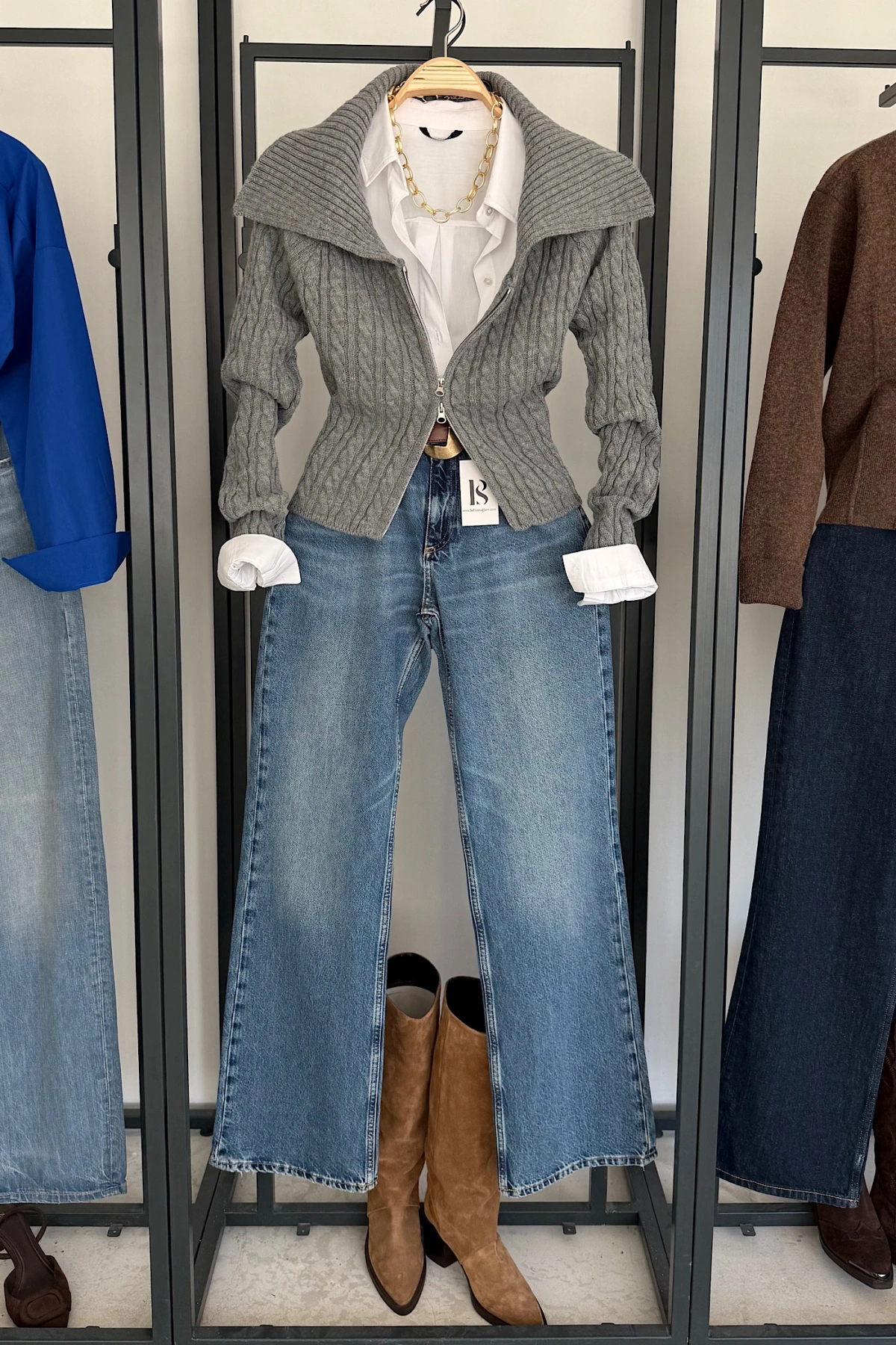 1005 Long Straight jean Mavi