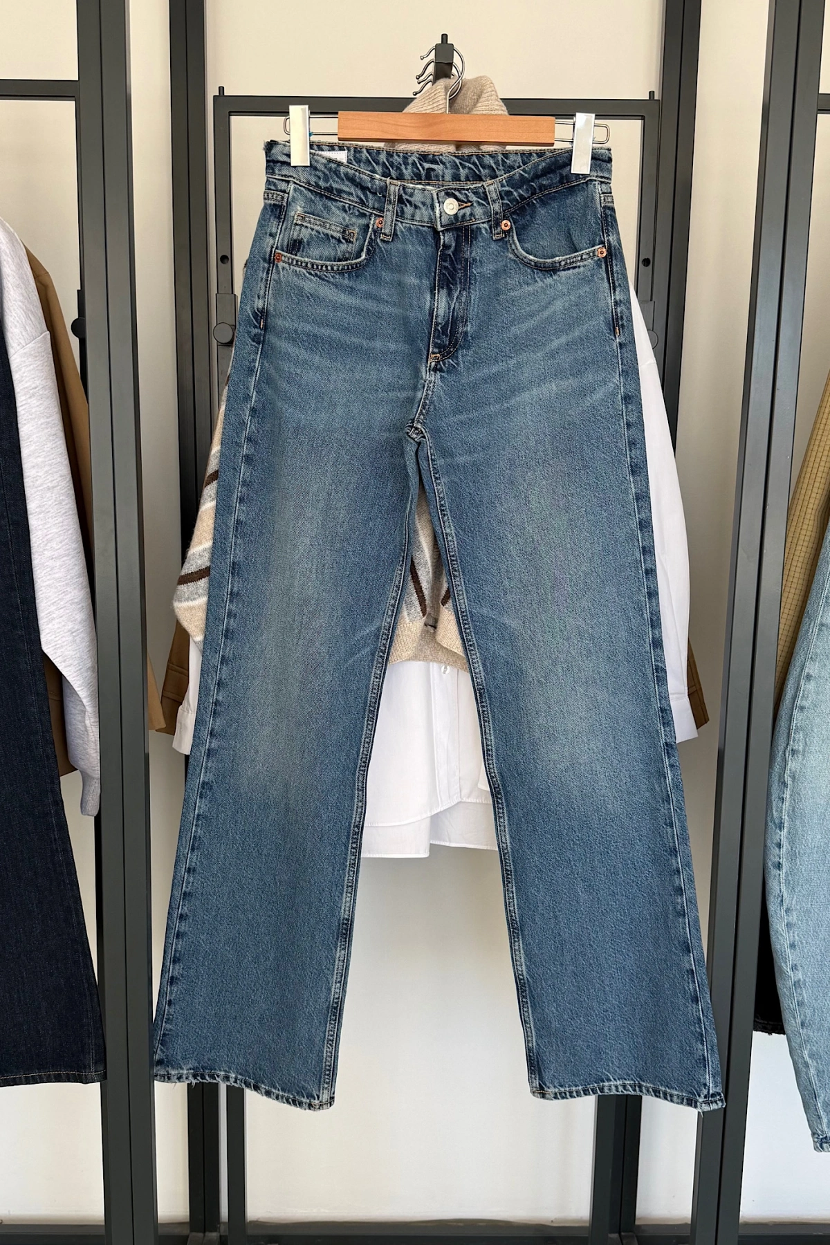 1005 Long Straight jean Mavi