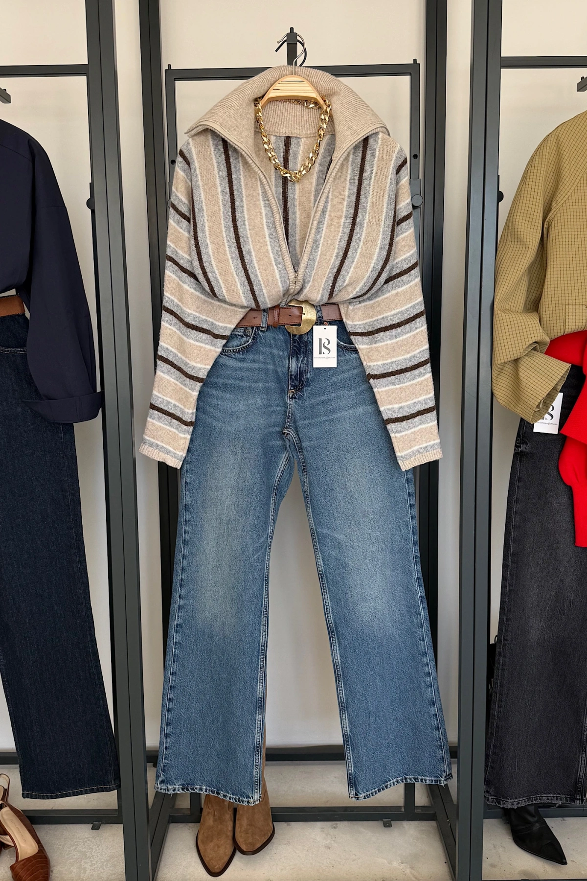1005 Long Straight jean Mavi