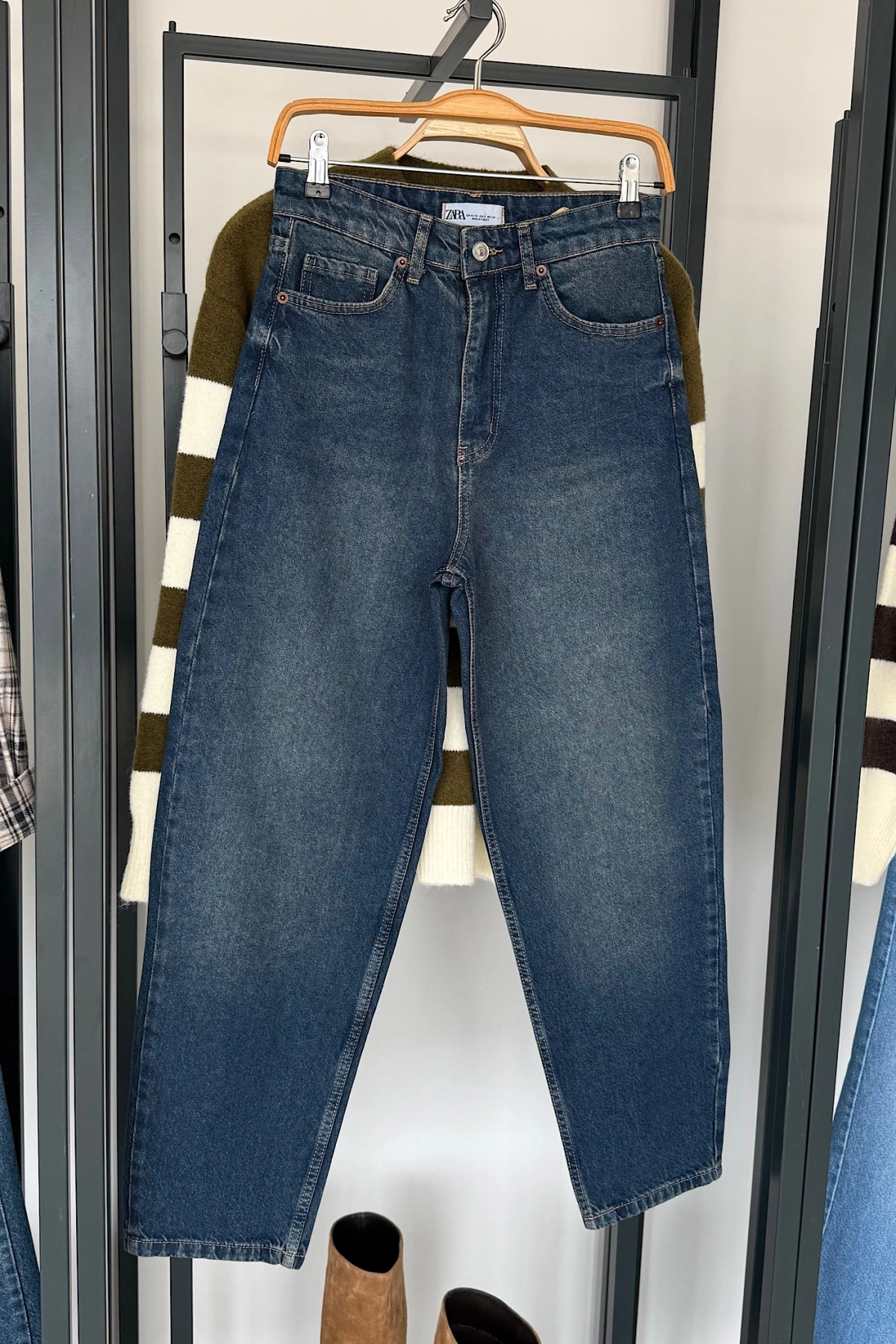 1010 Barrel Jean Tintli