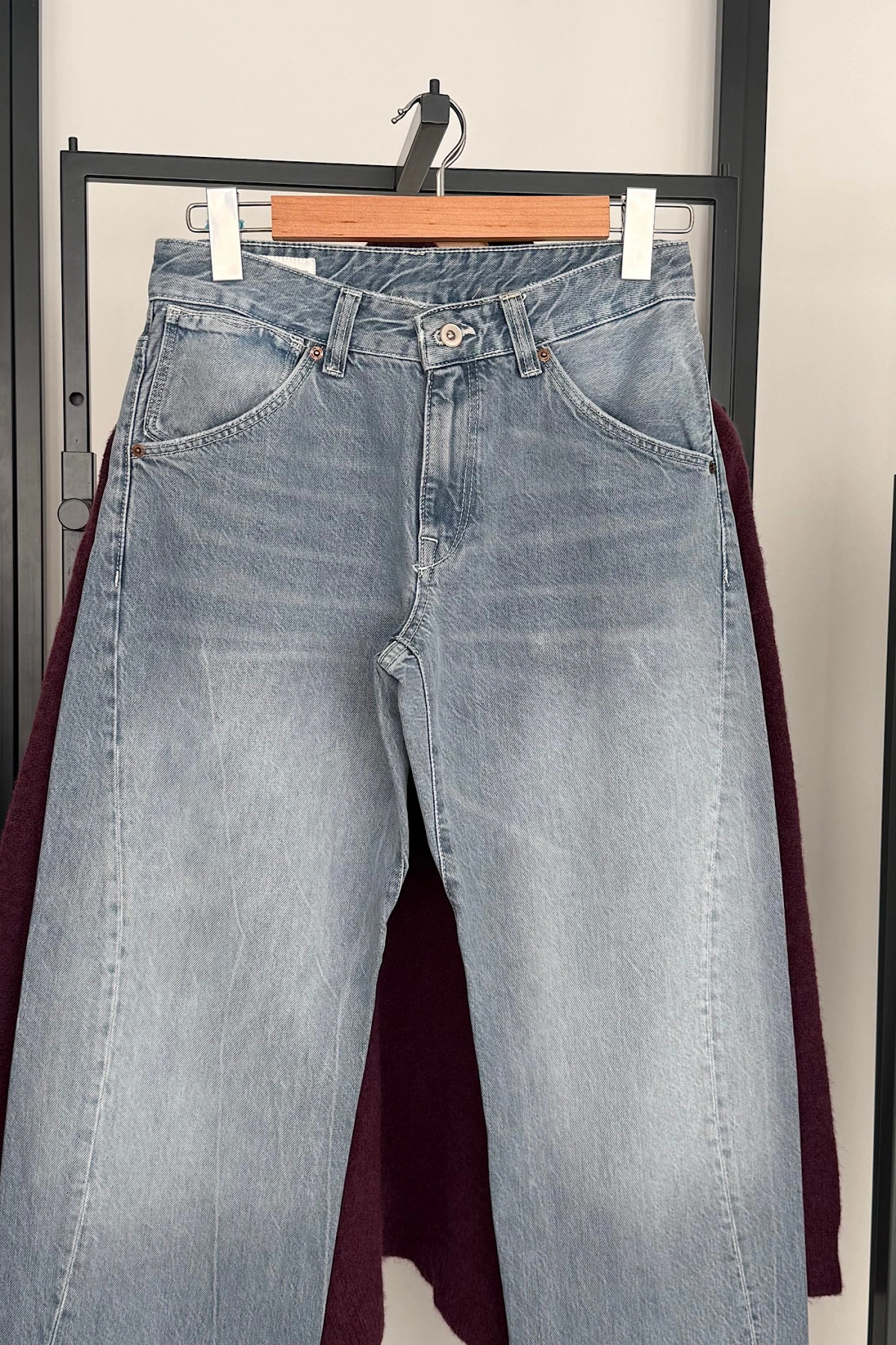 1014 Barrel Jean Buz Mavi