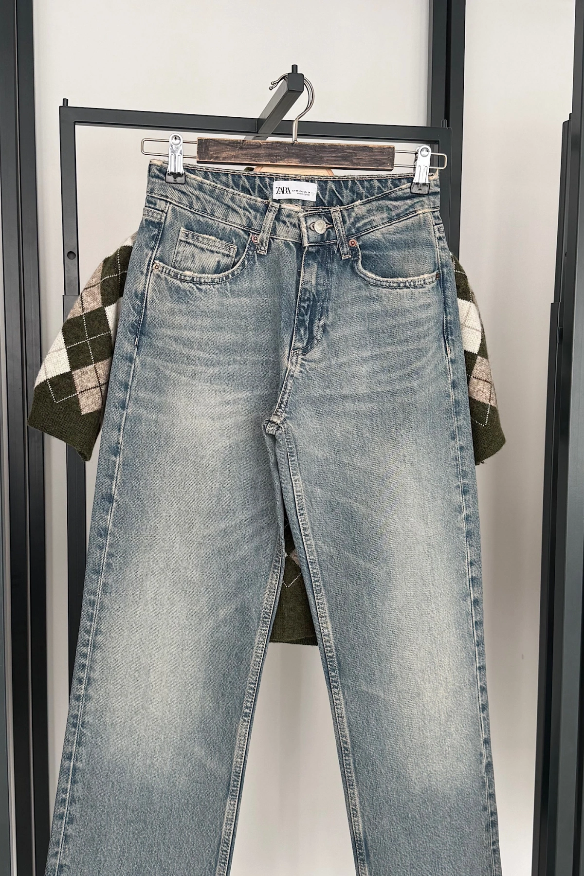 1018 Yüksek Bel Straight Jean Tintli