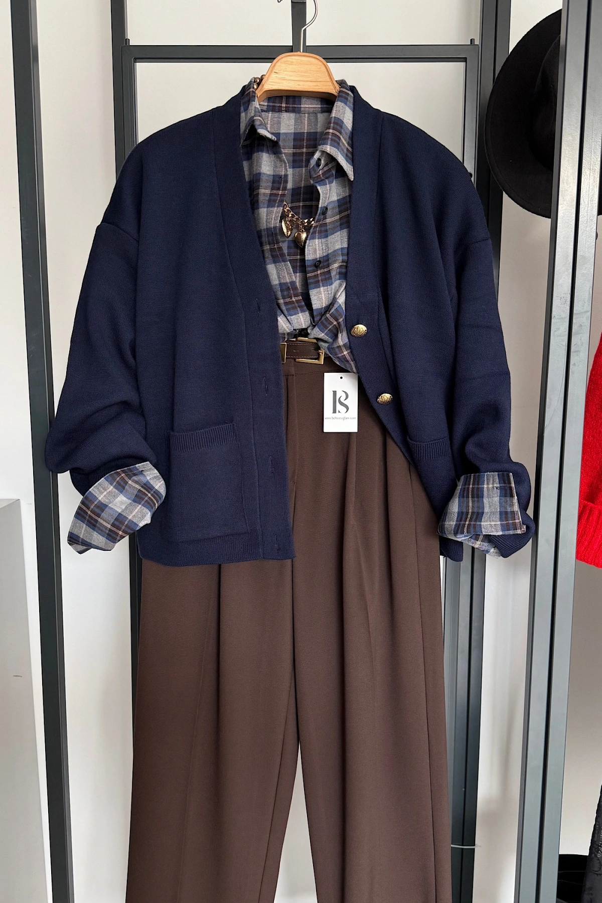 4 Düğmeli Hırka Lacivert