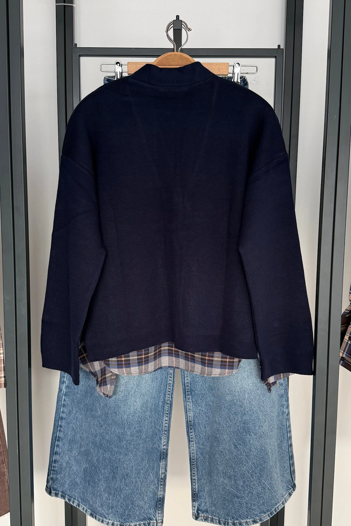 4 Düğmeli Hırka Lacivert