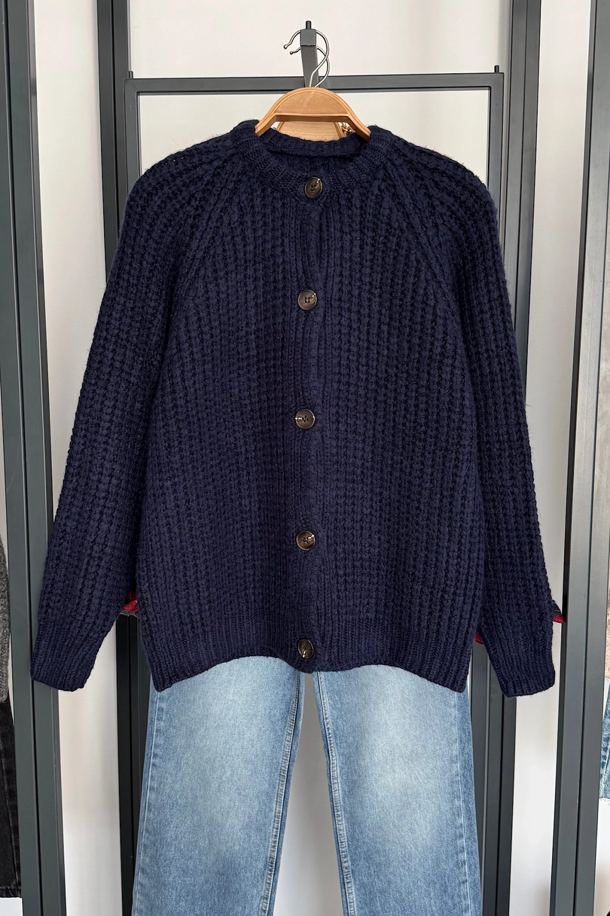 5 Düğmeli Hırka Lacivert