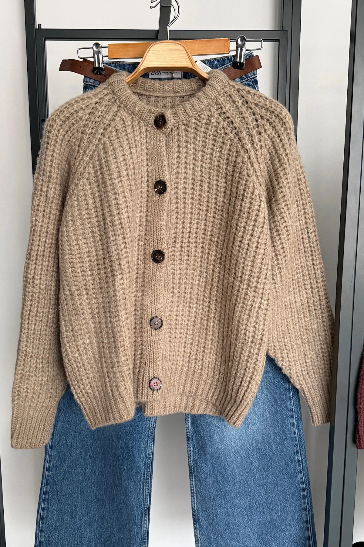 5 Düğmeli Hırka Vizon