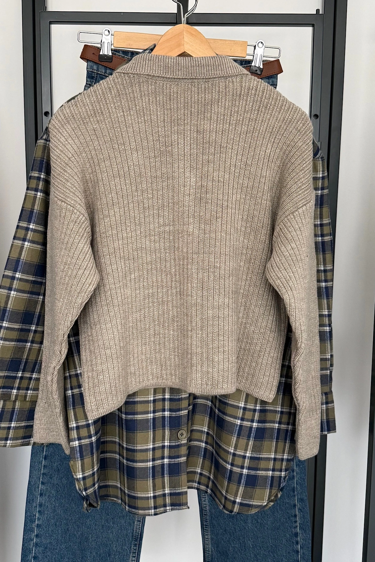 6 Düğmeli Hırka Vizon