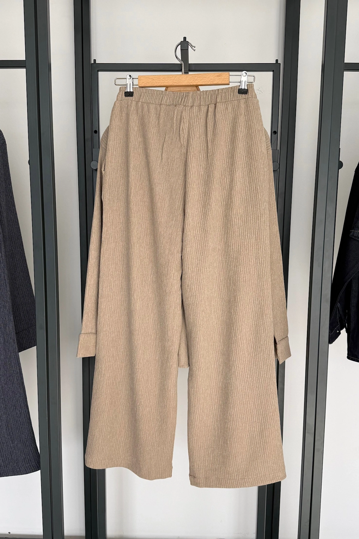 Gömlek Pantolon Takım Bej