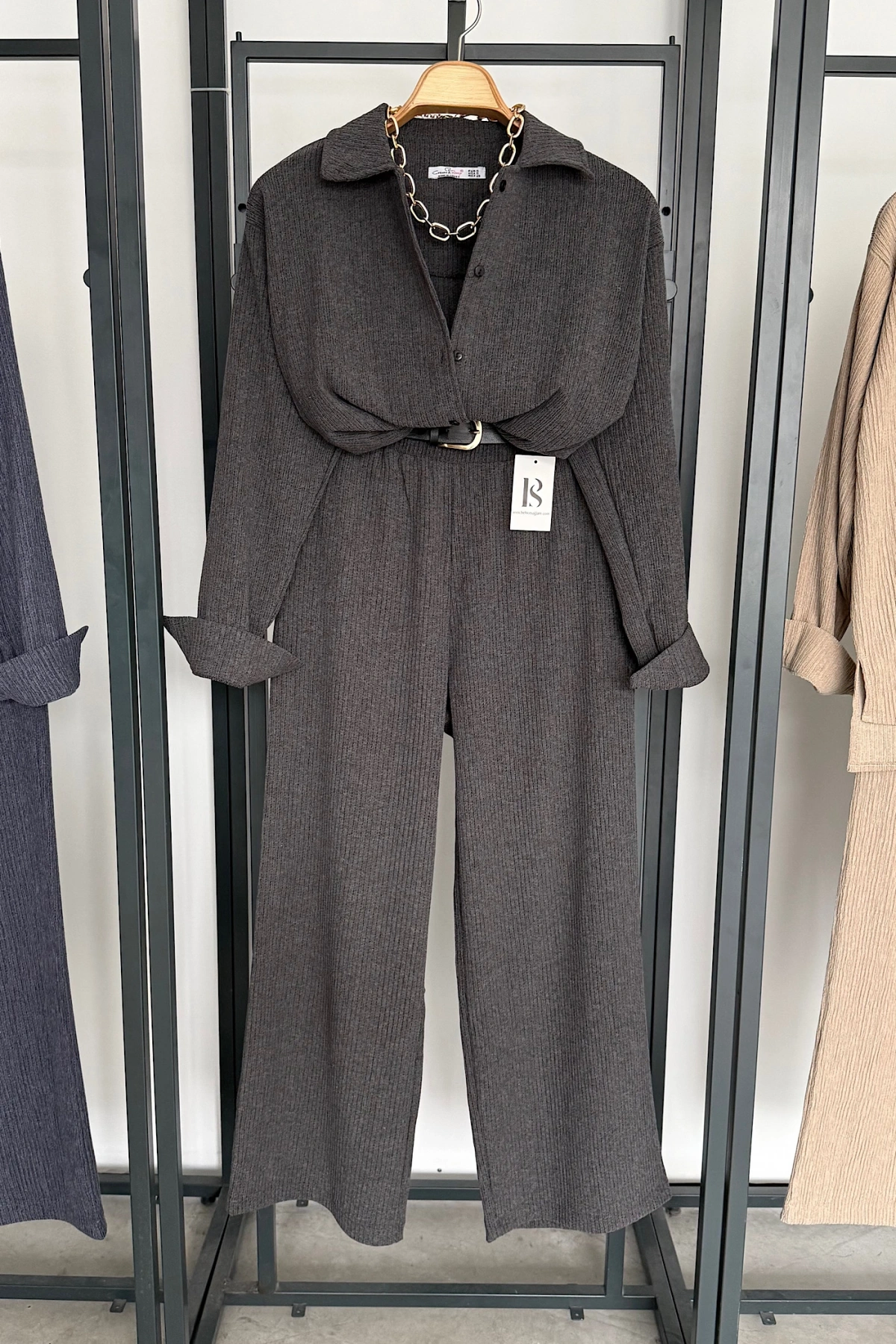 Gömlek Pantolon Takım Antrasit