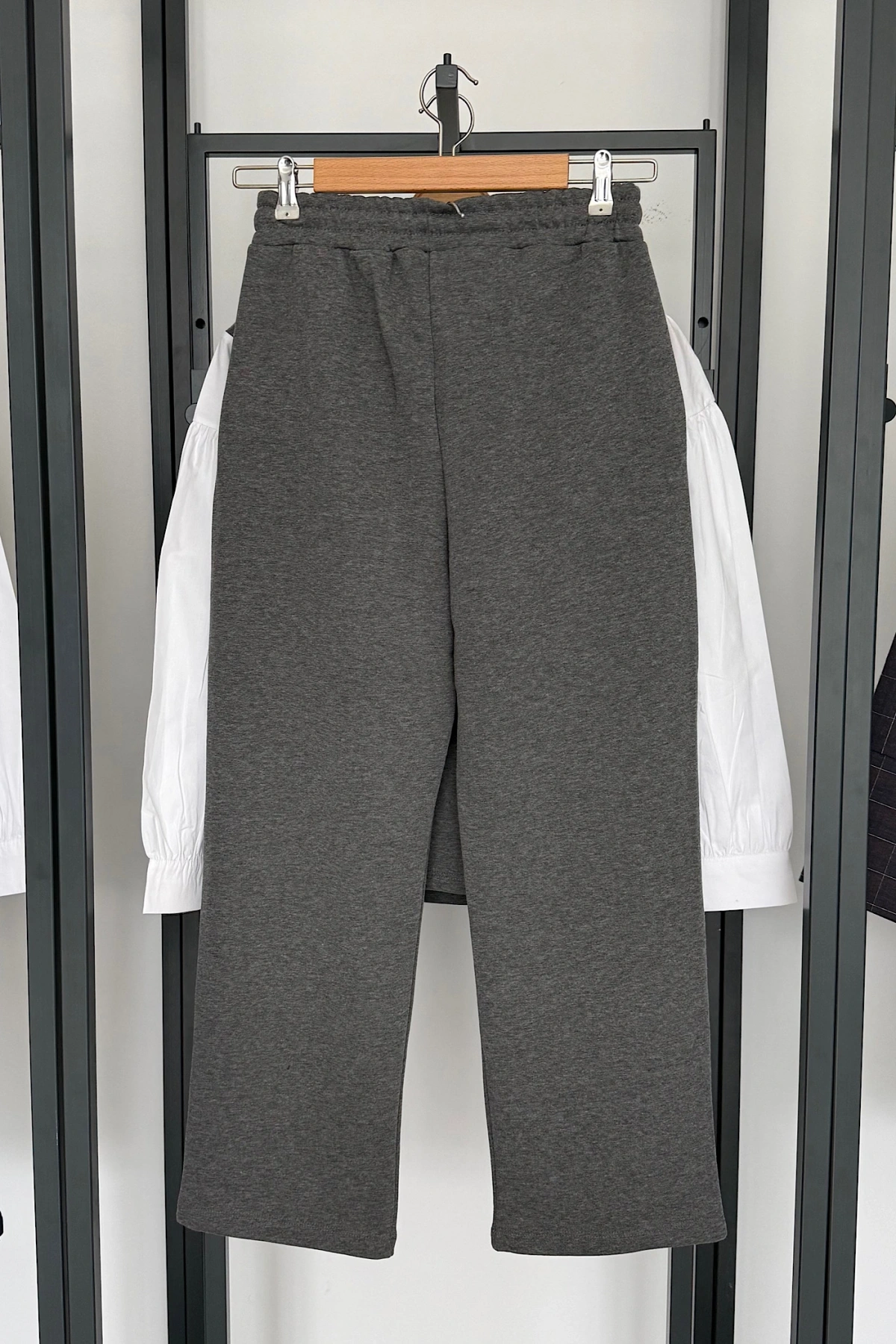 Sweat Gömlek Detaylı Takım Antrasit