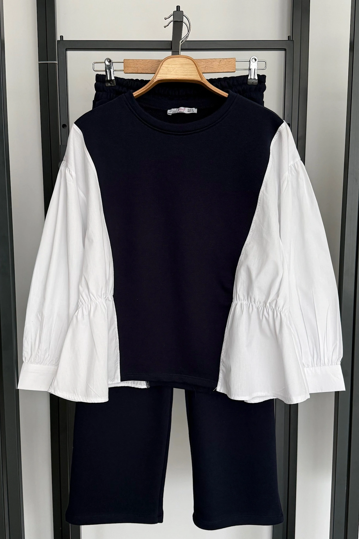 Sweat Gömlek Detaylı Takım Lacivert