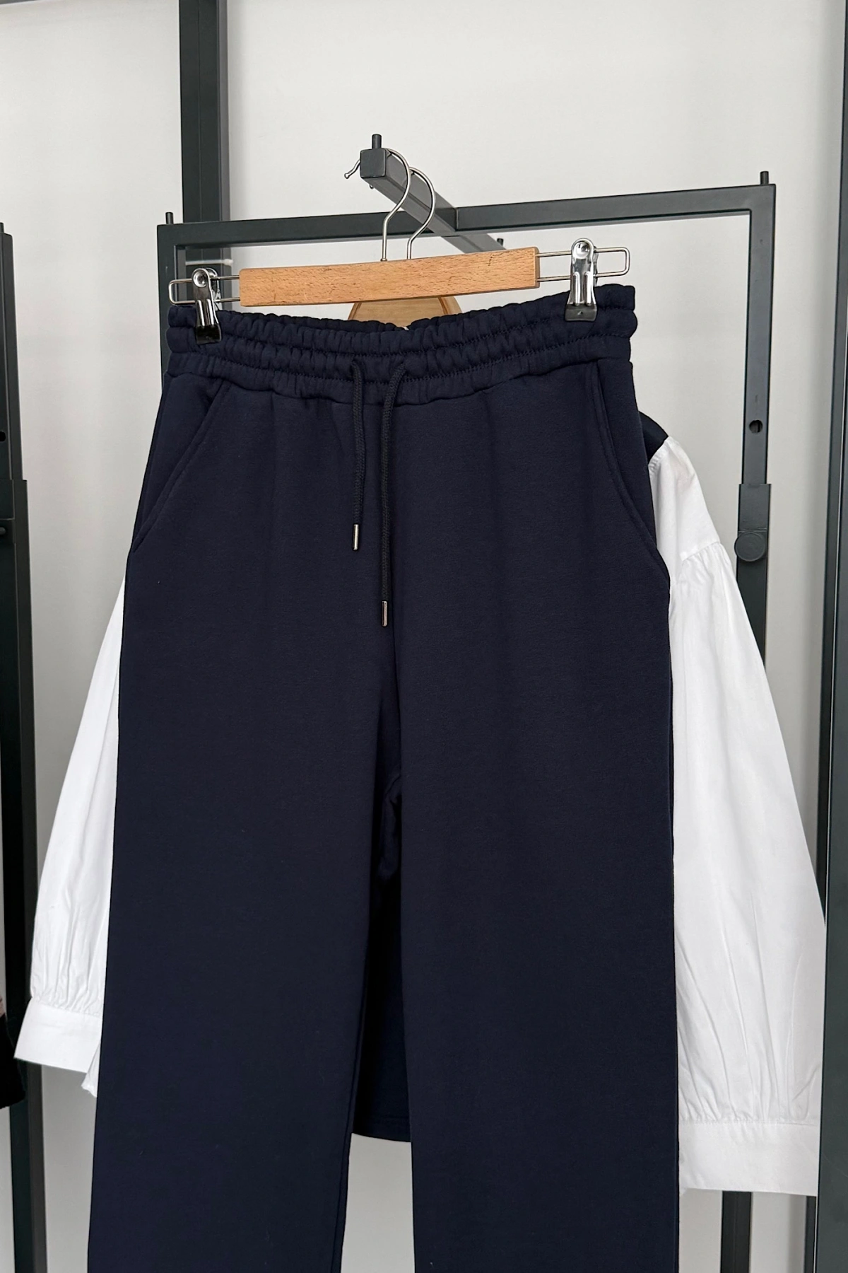 Sweat Gömlek Detaylı Takım Lacivert