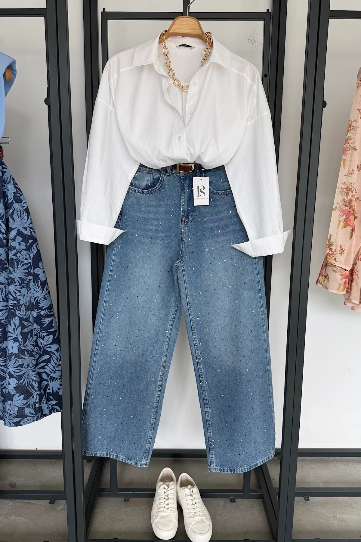 Bs Oversize Poplin Gömlek Beyaz