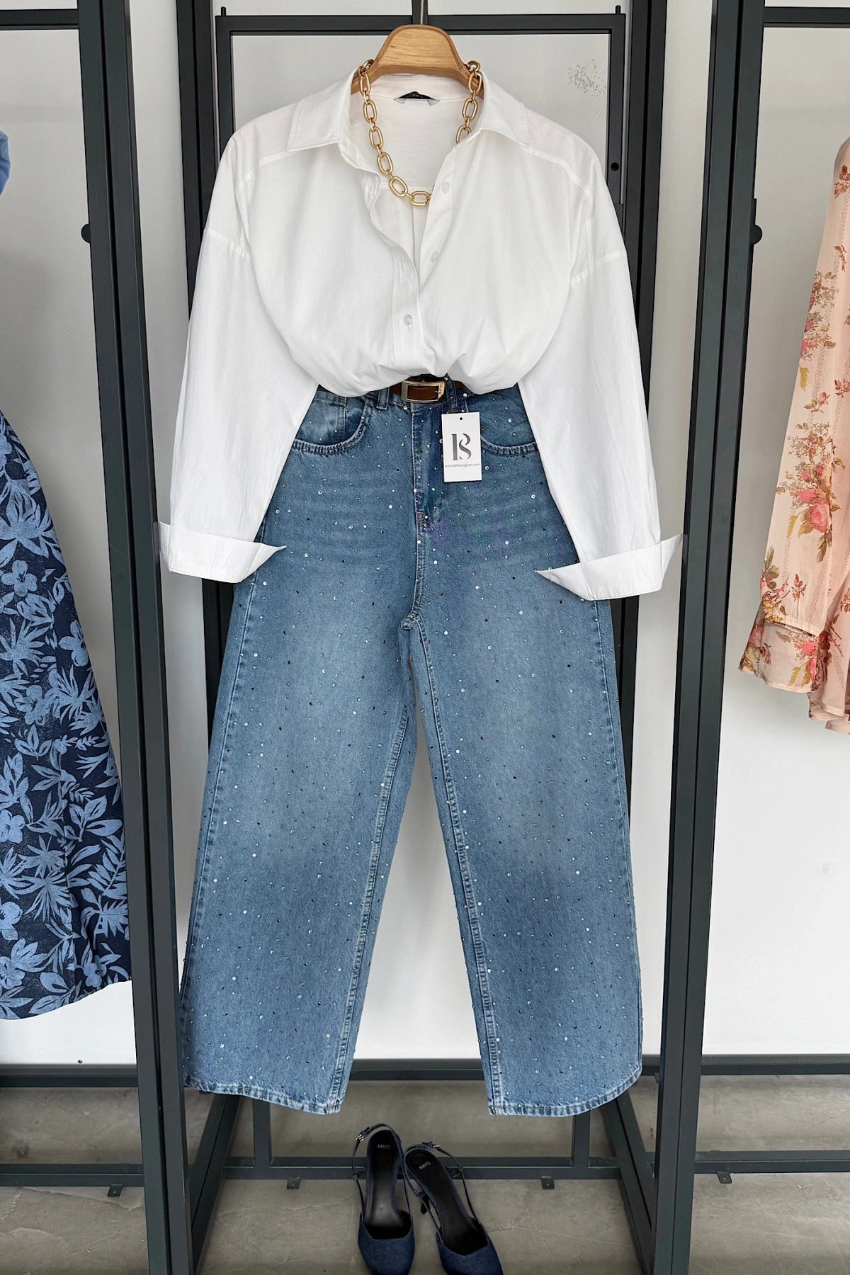 Bs Oversize Poplin Gömlek Beyaz