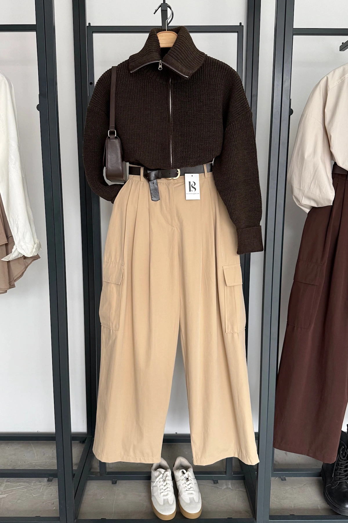 Kargo Cepli Pantolon Taş