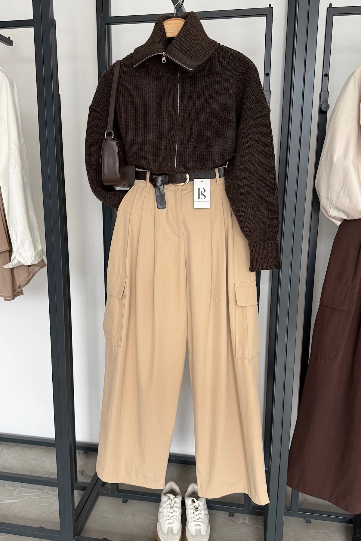 Kargo Cepli Pantolon Taş