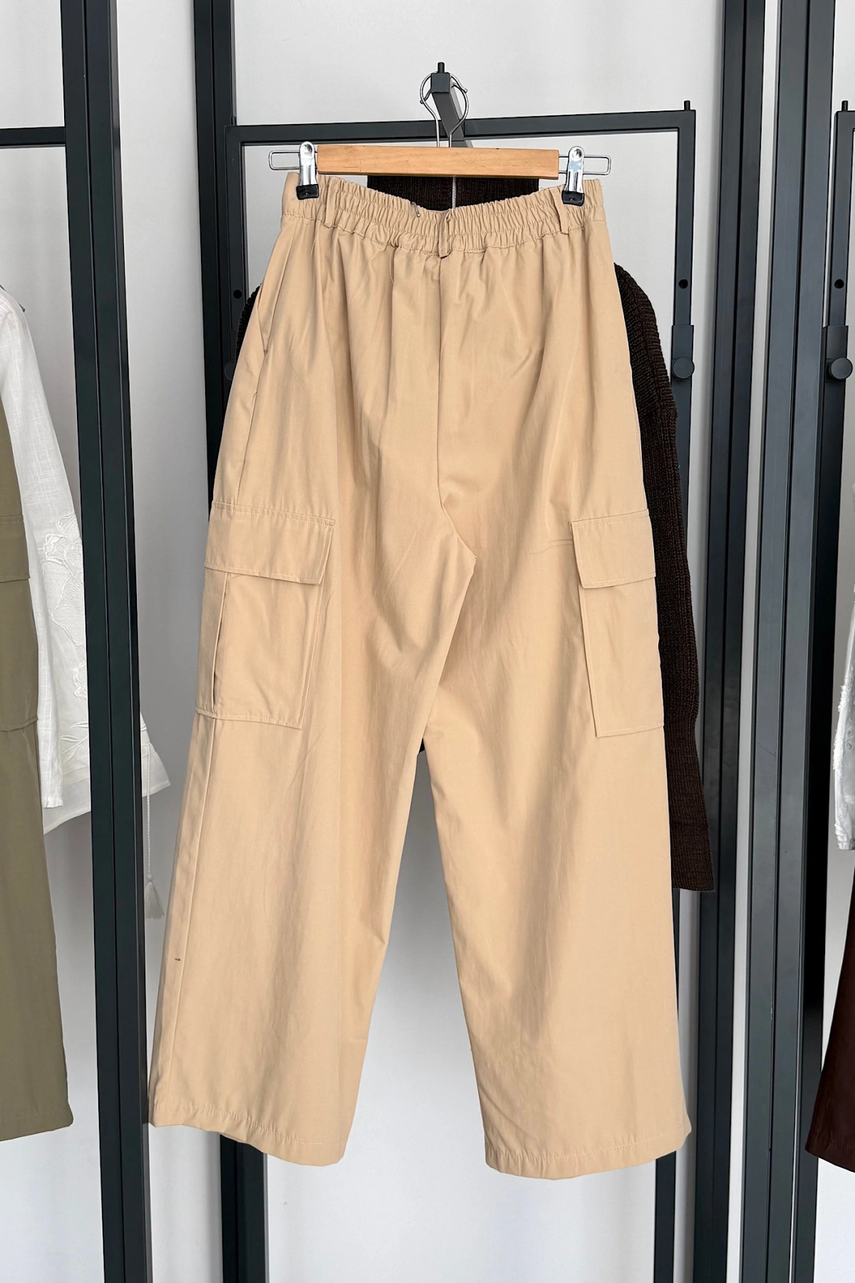 Kargo Cepli Pantolon Taş