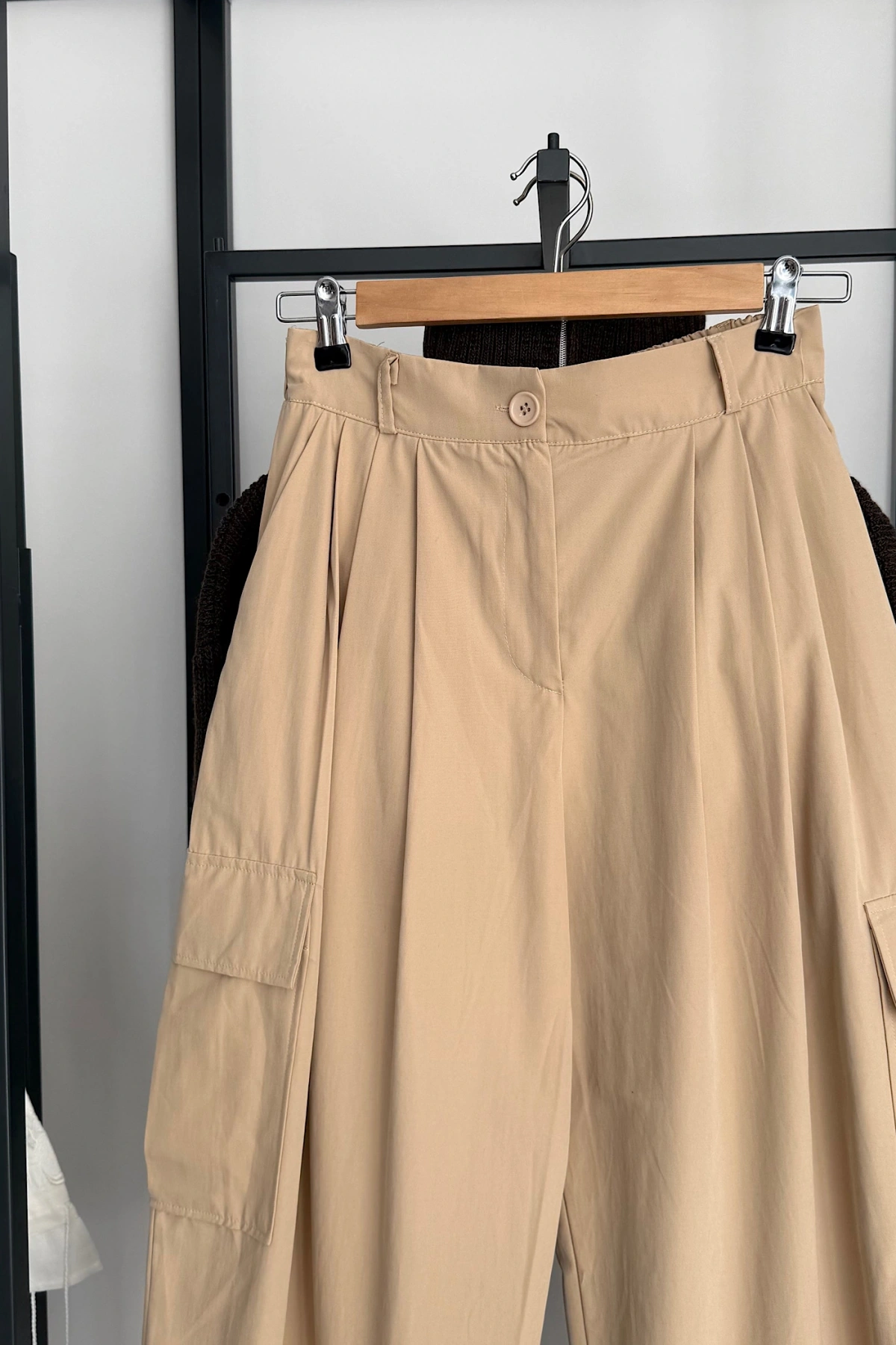 Kargo Cepli Pantolon Taş